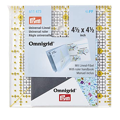 Prym 611473 Universal 4,5 x 4,5 inch Omnigrid Lineal, Kunststoff, transparent von Prym