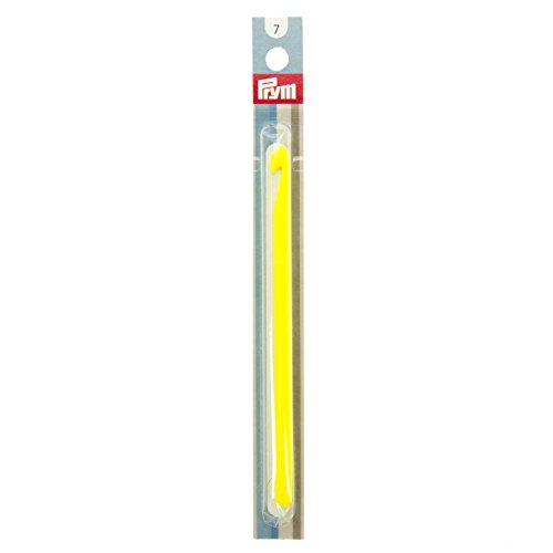 Prym Wolle Häkelnadel ohne Griff 14 cm, 7,00 mm, Kunststoff, gelb, 19,5 x 1,7 x 7 cm von Prym