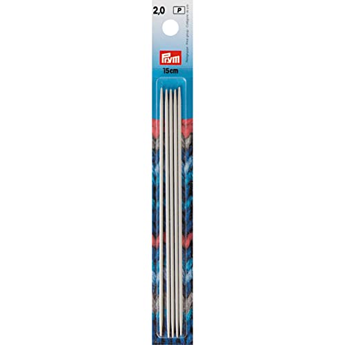 Prym Strumpfstricknadeln ALU 15 cm 2,00 mm grau von Prym