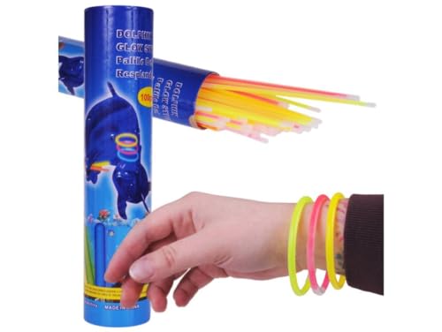 Knicklichter Party Set, 7 Tolle Farben Knicklichter Kinder, 100 Leuchtstäbe mit 100 Verbinder für Armbänder Armringe,Neon Party Gadgets für Party Deko Hochzeiten Silvester Feuerwerk Party von Przydasie