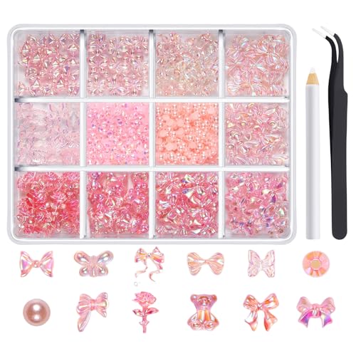 1 Box 3D-Nägel, Charm, Strass, Nägel, Kunstzubehör, Harz, Nageldekoration, für Nagel-Enthusiasten von Psdndeww