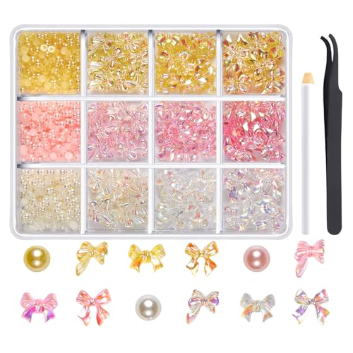 1 Box 3D-Nägel, Charm, Strass, Nägel, Kunstzubehör, Harz, Nageldekoration, für Nagel-Enthusiasten von Psdndeww