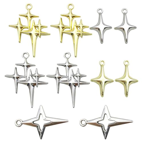 10 Stück Mehrzweck-Legierung, Stern-Anhänger, Anhänger, Schmuckprojekt, Mode-Accessoires, hängende Dekoration 10 Stück Mehrzweck-Legierung, Stern-Anhänger, Anhänger, Schmuckprojekt, Mode-Accessoires, hängende Dekoration von Psdndeww