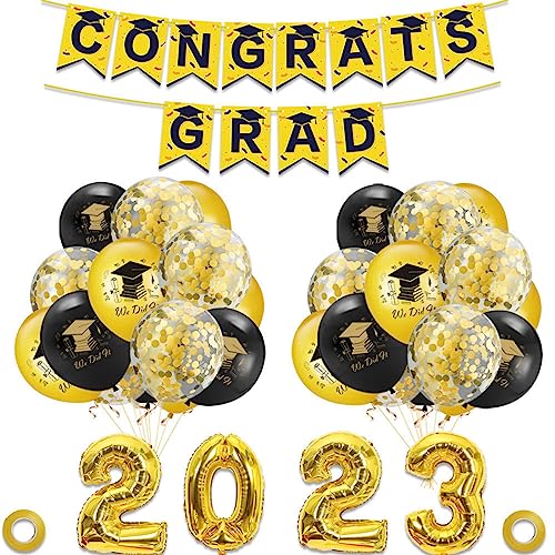 2023 Graduation Ballon Hängeset Party Hintergrund Dekoration für Festival Urlaub Geburtstag Party Abschlussfeier Ballon Set 2023 von Psdndeww