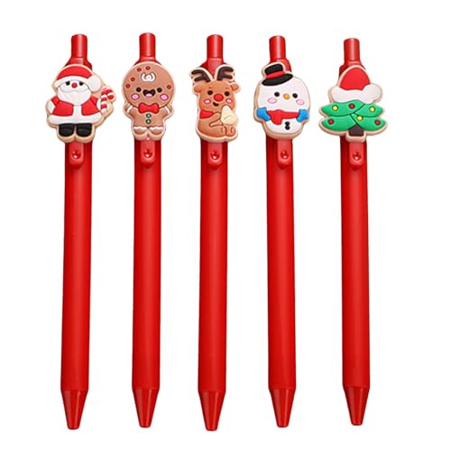 5/10x/Set Neutraler Stift Weihnachtsmann Gelschreiber Unterschriften Stift Weihnachten Schreibwaren Stift 0,5 mm glattes Schreiben Stift Journaling Pen von Psdndeww