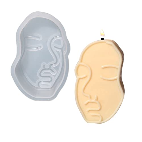 Fondant handgefertigte Partyseife Epoxidharz Form 3D menschliches Gesicht Form Silikon abstrakte Form von Psdndeww