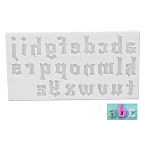 Gothic-Schriftart, Buchstaben, Zahlen, Schlüsselanhänger, Epoxidharz, handgefertigt von Psdndeww