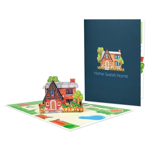 Lustige 3D-Popup-Grußkarten zum Einzug, neues Haus, Pop-Up-Karten, glückliche Bewegungen, Geschenk, Glückwunsch zu Ihrem Hauseinweihung, Popup-Karten von Psdndeww
