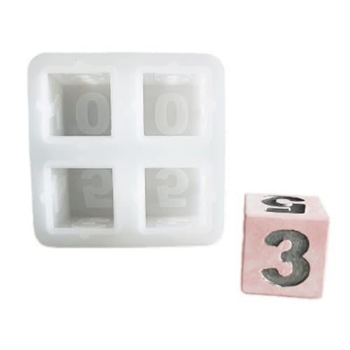 Number Cube Silikonformen, Silikonwürfel, Epoxidharz, Epoxidharz, Block, Kalender, Würfel, Kerze, Seife von Psdndeww