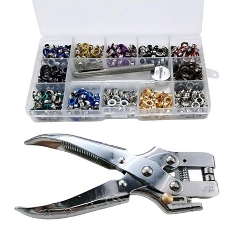 Ösenzange Set 700 x 12 Farben Ösen Werkzeug Set Metallösen Innendurchmesser 5mm Einfach zu bedienen Kleidung Handwerk Ösenzange Set 700 x 12 Farben Ösen Werkzeug Set Metallösen Innendurchmesser 5mm Einfach zu bedienen Kleidung Handwerk von Psdndeww