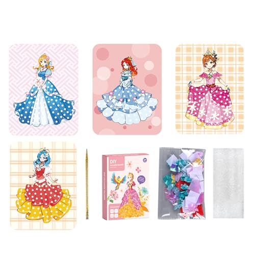 Poke Art, Prinzessin, Dress Kraft-Sticker, Set mit Schweinefleisch und Aufklebern, Spielset, Poke, Kunst, Handwerk, modisches Design von Psdndeww