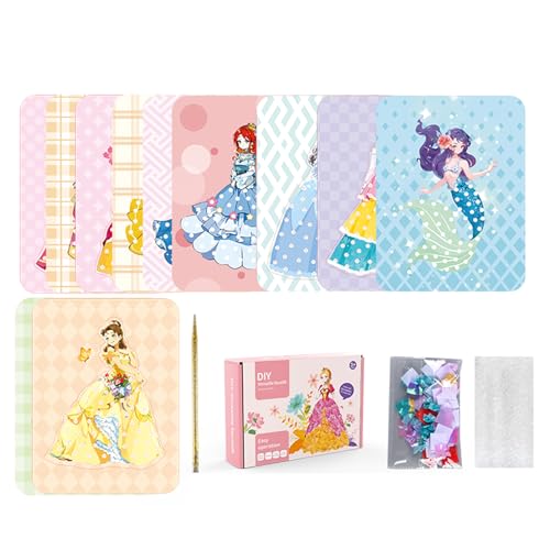 Poke Art, Prinzessin, Dress Kraft-Sticker, Set mit Schweinefleisch und Aufklebern, Spielset, Poke, Kunst, Handwerk, modisches Design von Psdndeww