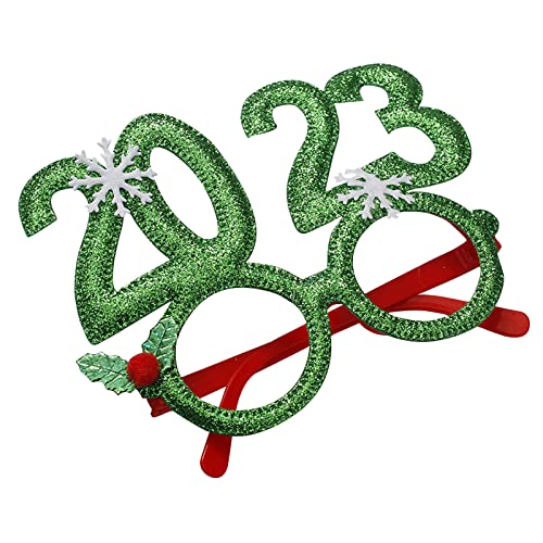 Psdndeww 2023 Neujahrsbrille, Weihnachtsbrille, Brillenrahmen, Partybrille, Partyzubehör, Foto-Requisite, Dekorationen von Psdndeww