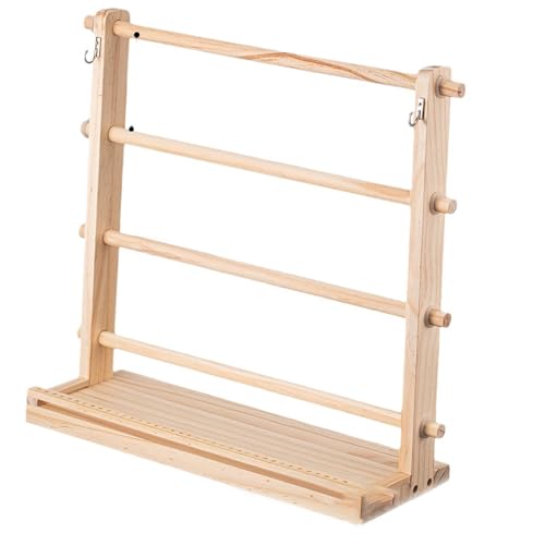 Psdndeww Holzbandhalter 4-stufiges Band Display Rack Holzband Aufbewahrungshalter Für Wickelband Nähzubehör von Psdndeww