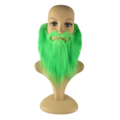 Psdndeww Irischer grüner Bart-Ornament, menschlicher Körper, Schreibtisch-Ornamente, Stoffspielzeug für S-Tag-Partys, künstliche künstliche Bärte von Psdndeww