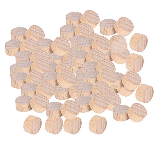 100 Stück Holzscheiben 1-2CM Natürliche Unvollendete Buche Holzkreise Runde Scheiben Runde Holzscheiben Chip für Art Creation DIY Crafts (1cm) von Pssopp