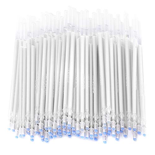 100Pcs Heat Erasable Fabric Pens Heat Erasable Fabric Markierungsstifte Erasable Pen Refills Fabric Markierungsstifte für Leder, Stoff, Quilten, Schneiderin von Pssopp