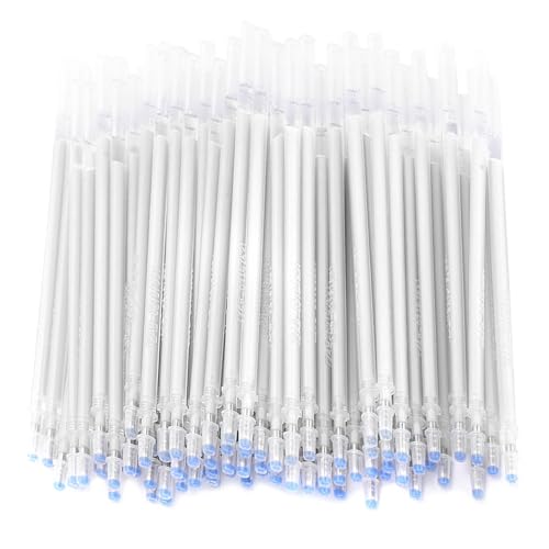 100Pcs Heat Erasable Fabric Pens Heat Erasable Fabric Markierungsstifte Erasable Pen Refills Fabric Markierungsstifte für Leder, Stoff, Quilten, Schneiderin von Pssopp