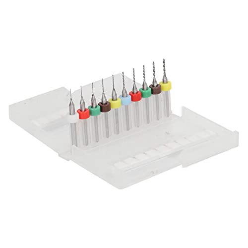 Bohrer, Sharply 10-teiliges Spiralbohrer-Set mit Starker Abriebfestigkeit, 1/8-Zoll-Schaft, Hohe Biegefestigkeit für die Düsenreinigung von 3D-Druckern (0,3–1,2 mm) von Pssopp