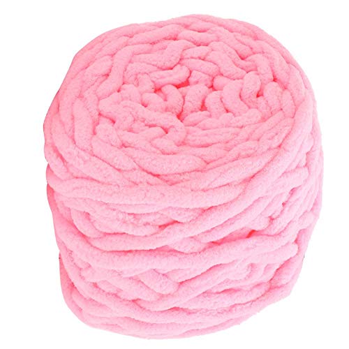 Chunky Yarn Stricken Dickes Garn Weiche bunte Flechtlinie Single Thick Ice Strip Garn Floss für Weave Blanket Slipper (Pink) von Pssopp