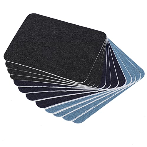Einfach auf den Bügeln auf Flecken, eine Vielzahl von Farben, Reparatur und Dekoration für Kleidung, 12 Stück, 3,7 X 4,9 Zoll mit Schwarz, Dunkelblau, Hellblau, Format 9,5 X 12,5 Cm / 3,7 4, Zoll, Einfach auf den Bügeln auf Flecken, eine Vielzahl von Farben, Reparatur und Dekoration für Kleidung, 12 Stück, 3,7 X 4,9 Zoll mit Schwarz, Dunkelblau, Hellblau, Format 9,5 X 12,5 Cm / 3,7 4, Zoll, von Pssopp