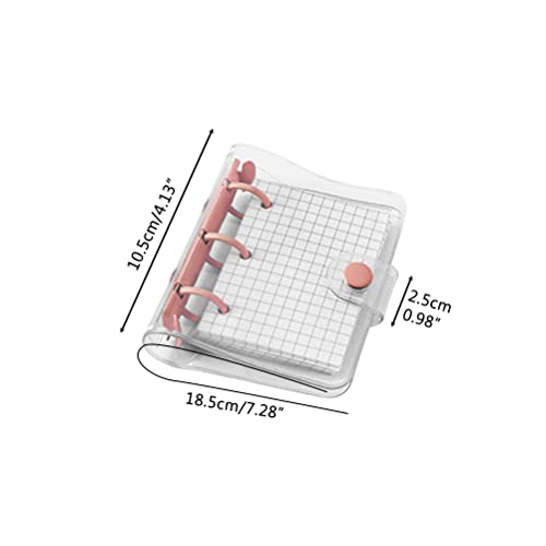 Mini-Loseblatt-Notizbuch, Handliches Transparentes Notizbuch mit Bindereinband für Schüler (WHITE #34) von Pssopp