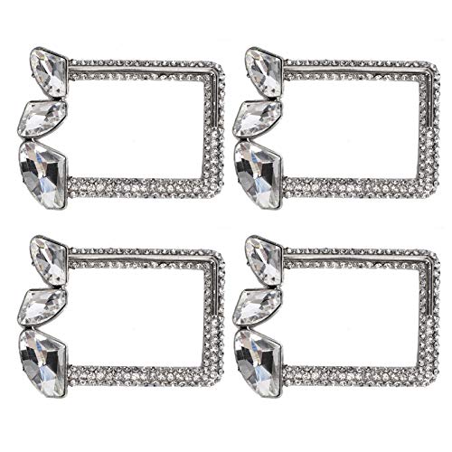 Pssopp 4Pcs Schuhclips Diamond Pearl Hochzeit Kristall Schuhdekoration Clips Legierung Schnalle Diamante Hochzeitsschuh Clips(#3) von Pssopp