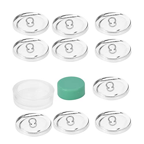 Pssopp Cover Round Button Base Cover Buttons Kit Stoffbeutel Cover Buttons Kit Round Button Self Cover Buttons mit flachen Rücken DIY Handmade Crafts(30MM) von Pssopp