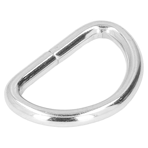 Pssopp D Ringe Tasche Hardware 100 Stück D Ringe Kompakte Tasche Schnallen Rucksack DIY Bastelzubehör(Silber 2x15x10mm) von Pssopp