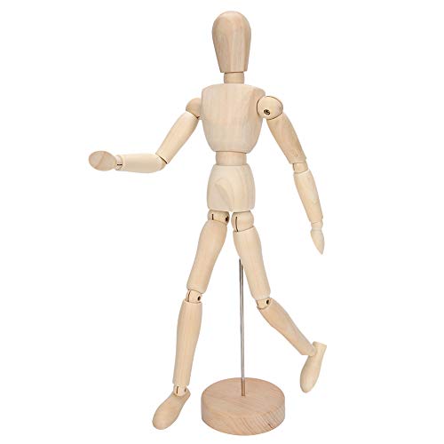 Pssopp Gliederpuppe Modellpuppe Holz Figur Gliederpuppe Männlichen Holzfigur Modell mit Beweglichen Gliedmaßen für Malen und Zeichnen von Pssopp