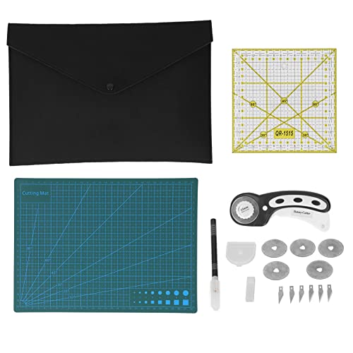 Quilt-Set Rollschneider-Set Stoffschneider-Set Verdicken Praktisches Quilt-Set mit Schneidematte Zum Basteln und Stricken Quilt-Set Rollschneider-Set Stoffschneider-Set Verdicken Praktisches Quilt-Set mit Schneidematte Zum Basteln und Stricken von Pssopp
