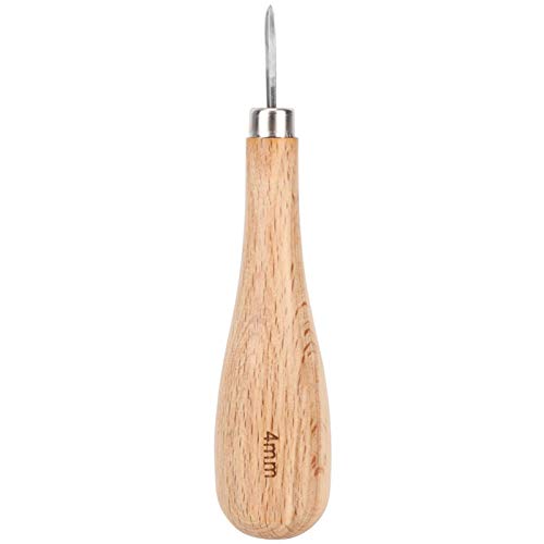 Rhombus Ahle Holzgriff Scratch Ahle Buche Griff Diamond Point Ahle Kürbisform Leder Ahle Werkzeug Leder Stanzwerkzeug (4mm) von Pssopp