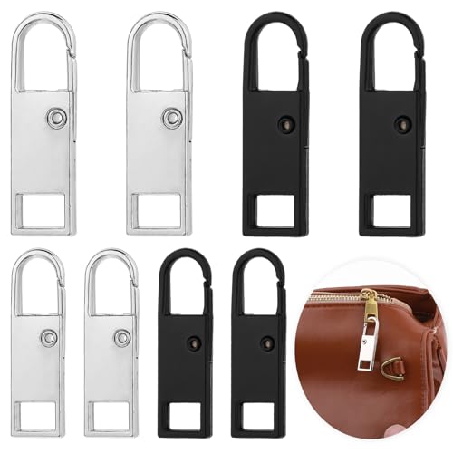 Reißverschluss Anhänger 8 Stück Reißverschluss Zipper 2 Größen Zipper für Reißverschluss Universal Reißverschluss Reparatur Set Ersatz Zipper für Reißverschlüsse für Jacken, Rucksäcke, Koffer von Psyqtsuary