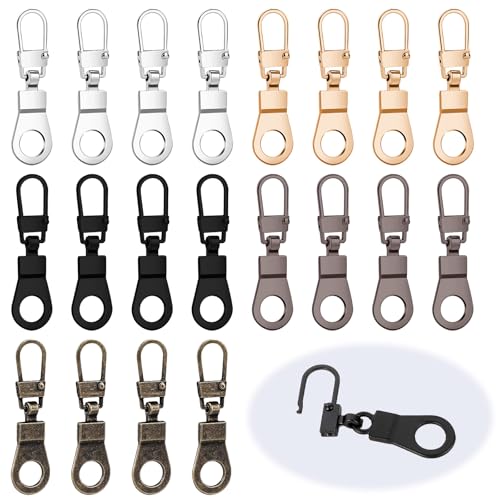 Reißverschluss Zipper, 20 Stück Reißverschluss Anhänger Dauerhaft Zipper für Reißverschluss Universal Reißverschluss Reparatur Set Ersatz Zipper für Reißverschlüsse für Jacken, Rucksäcke, Koffer von Psyqtsuary