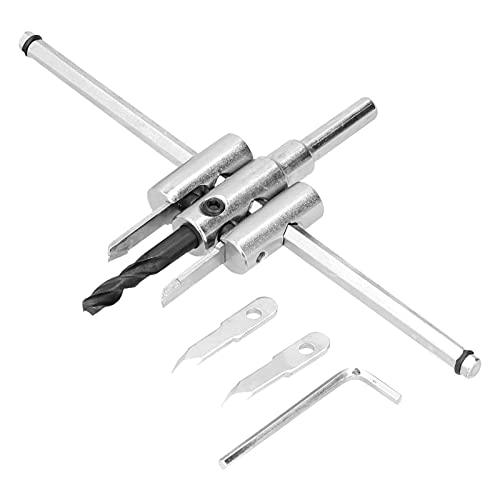 Verstellbarer Kreis-Lochschneider-Säge-Satz, Holz-Trockenbau-Bohrer, Säge-Rundschnitt, Holz-Kreisschneider-Satz, Lochsäge, Kreisschneider, Bohrer-Werkzeug (40-200mm) von Psytfei