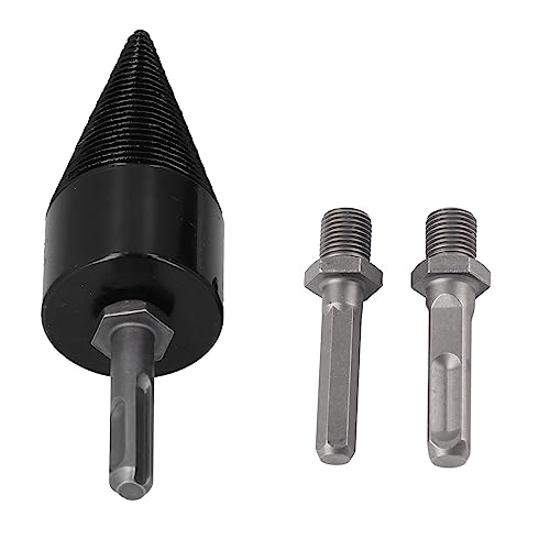 Wood Splitting Drill Bit 4Pcs Cone Firewood Splitter Wearproof Firewood Drill Bits Firewood Log Splitter Drill Bit Cone Driver von Psytfei