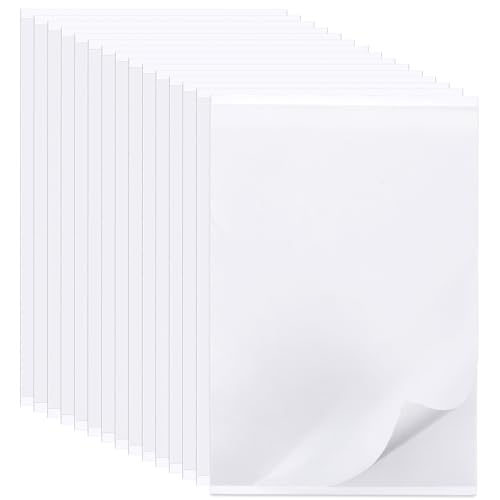 Ptwola 15 Stück Blatt Transparentes Doppelseitiges Klebeband A4-Größe Extra Stark Zuschneidbares doppelseitiges Klebeband für Kunst Handwerk Party Heimdekoration DIY von Ptwola