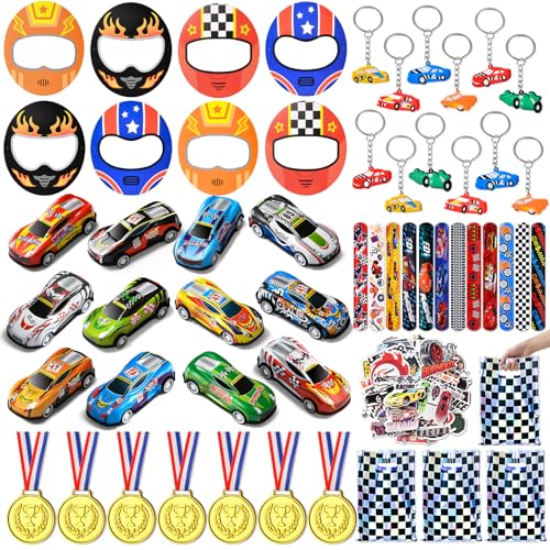 122 STK. Rennautos Party Mitgebsel Kindergeburtstag mit Mini Rennauto,Masken, Schlüsselanhänger,Schnapparmband, Rennwagen Give Aways Gastgeschenk Kindergeburtstag Pinata Füllung für Kinder Jungen 122 STK. Rennautos Party Mitgebsel Kindergeburtstag mit Mini Rennauto,Masken, Schlüsselanhänger,Schnapparmband, Rennwagen Give Aways Gastgeschenk Kindergeburtstag Pinata Füllung für Kinder Jungen von PtyPop