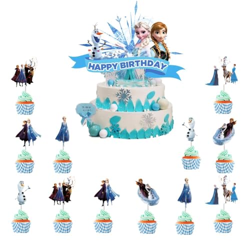 Ptydecta Geburtstag Cupcake Toppers Dekorationen Kuchendeko Happy Birthday Tortendeko Kuchen Deko Set Cupcake Toppers für Kinder Party Geburtstag (A) von Ptydecta