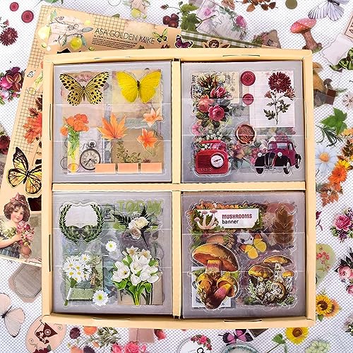 Ptyism 510 Stück/100 Blatt Scrapbooking Sticker，Scrapbook Zubehör丨Scrapbook Stickers Set Sticker Bullet Journal für Scrapbook,Bullet Journal Zubehör,Journaling Zubehör usw von Ptyism