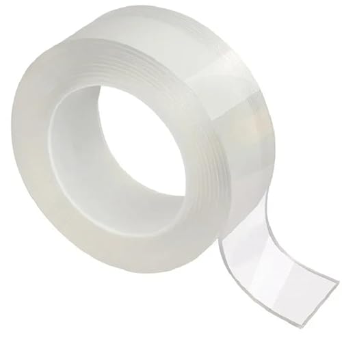 Pubbyuer 6meter Doppelseitiges Klebeband Extra Stark Transparent, 2 Rollen Waschbares Ablösbar Double Sided Tape, Spurloses Nano Tape für Teppich, Foto Wand, Küche, Zuhause, Auto oder Outdoor von Pubbyuer