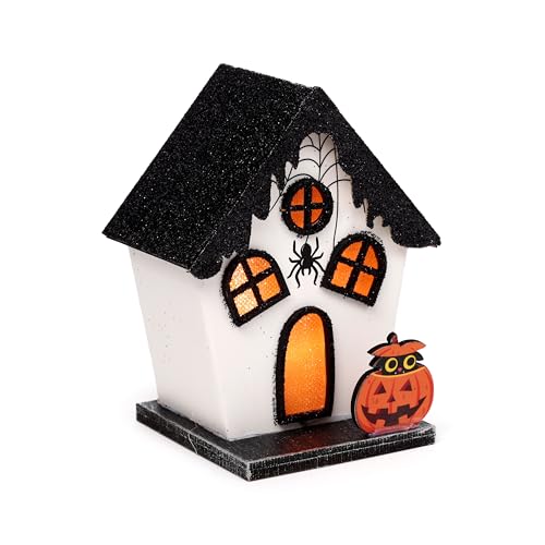 Puckator Dekoratives Halloween-Haus mit LED – Spooky Spider – Dekoration und Dekoration für das Haus von Puckator