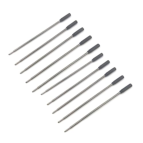 Puco 10 Stück Metall Stiftminen Blaue Schwarze Tinte 115 mm Ersatz Kugelschreiberminen 1 mm Spitze 10 Stück Stiftminen Kugelschreiber Minen von Puco