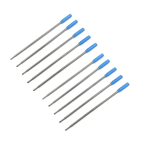 Puco 10 Stück Metall Stiftminen Blaue Schwarze Tinte 115 mm Ersatz Kugelschreiberminen 1 mm Spitze 10 Stück Stiftminen Kugelschreiber Minen von Puco