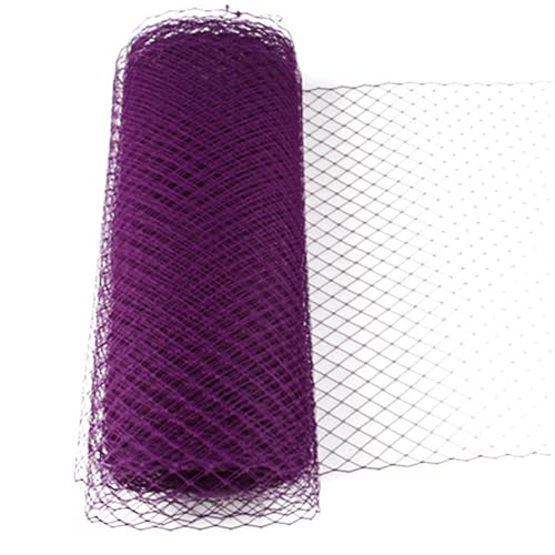 Stilvoller 25 cm breiter Damenhut für Partyhut, für modische Personen, Statement-Mesh auf Partys, Kirchenshows, Netzstoff zum Nähen, Netzstoff für Augen, Netzstoff für Bastelarbeiten, Netzgewebe von Puco