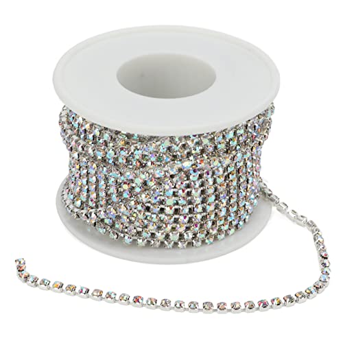 10 Yards Strass geschlossene Kette Charm Hochglanz glänzende Strass Krallenkette für DIY Handwerk Party Dekoration, Strasskette von Puepoul