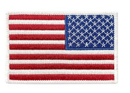 Aufnäher mit weißem Rand, US-Flagge, zum Aufbügeln oder Aufnähen, USA-Flagge, für Hüte, Kleidung, Rucksäcke und Accessoires (2er-Pack) von Puideon