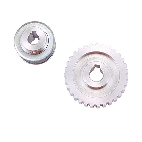 Puooifrty 2Pcs Metall Synchrone Riemenscheibe Motor Riemenantrieb Rad S Cj0618 Mini Drehmaschine, Metall Schneidemaschine von Puooifrty