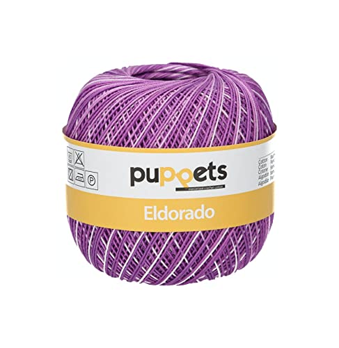 Puppets eldorado 50g Farbe: 46 - lila meliert - Häkelgarn Stärke 12 von Puppets