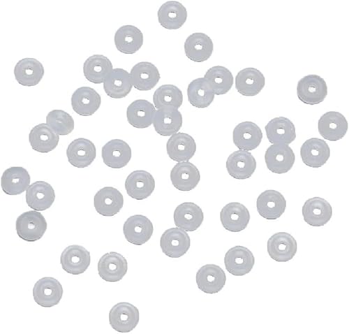 100 Stück transparente Silikon-Gummistopper für DIY-Schmuckherstellung, Halsketten, Armbänder, Fußkettchen, Clip-Verschluss, Abstandshalter, Abstandshalter, Perlen, 1 mm, Perlen- und von PurYupearl